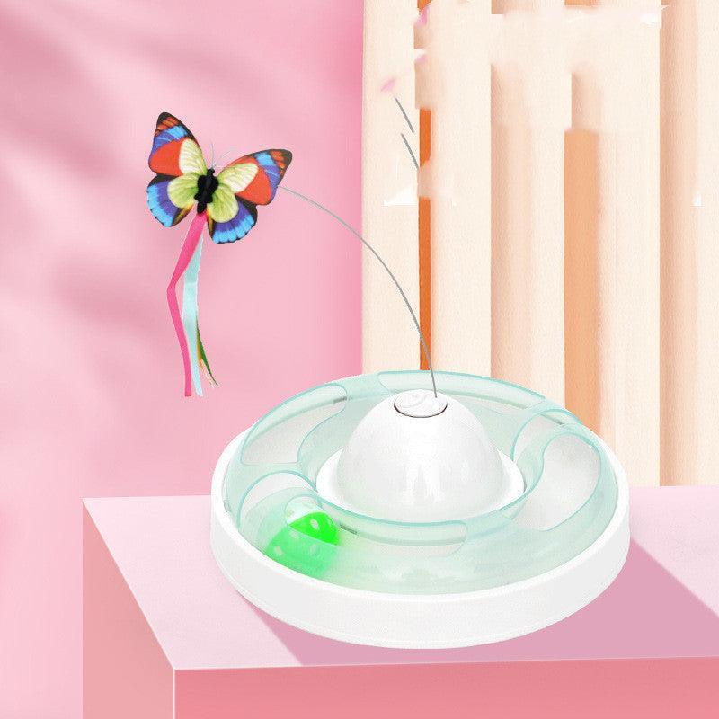 Cat's Playful Butterfly Toy Stick